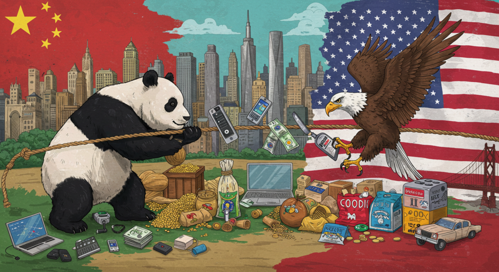 TradeWar, ChinaUSRelations, GlobalEconomy, Tariffs, EconomicConflict, IntellectualProperty, SupplyChain, InternationalTrade, MadeInChina, Diplomacy, EconomicPolicy, TradeAgreements, China, UnitedStates, GlobalTrade,