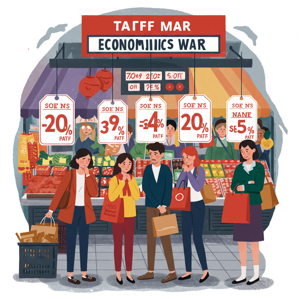 Economic War, US-China Relations, Trade War, Global Economy, Geopolitics, Technology Competition, Supply Chain, Tariffs, International Trade, Market Impact, Bilateral Relations, Economic Policy, Investment, Manufacturing, Inflation, Global Trade, Economic Tensions, Future of Trade, China-US Conflict, World Economy,