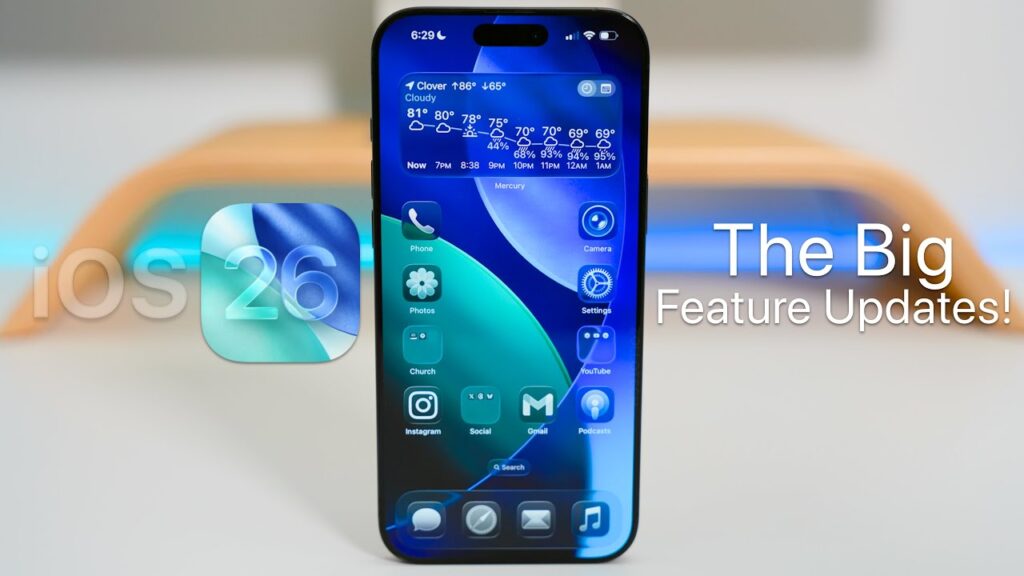 iOS 26, Apple, WWDC 2025, iPhone operating system, naming scheme, Liquid Glass, Apple Intelligence, Call Screening, Messages, Live Translation, Genmoji, Image Playground, Apple Games, accessibility, tech news, software update, Apple ecosystem,