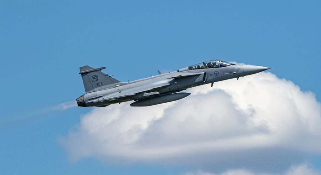 Saab Gripen, JAS 39E, JAS 39F, Gripen NG, Next Generation Fighter, Multirole Fighter, AESA Radar, IRST, Wide Area Display, Electronic Warfare, Modular Avionics, GE F414G Engine, Brazilian Air Force, Swedish Air Force,