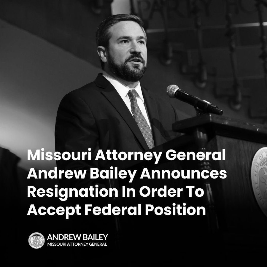 Attorney General Andrew Bailey Accepts Role as FBI Co-Deputy Director